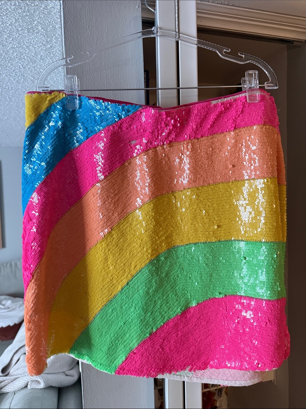 Show Me Your Mumu Vibrant Multicolor Sequin Mini Skirt - Picture 3 of 4